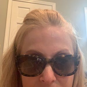 Tory Burch tortoise sunglasses and case